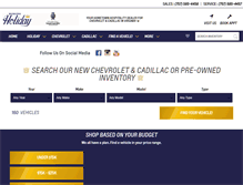 Tablet Screenshot of holidaychevroletcadillac.com